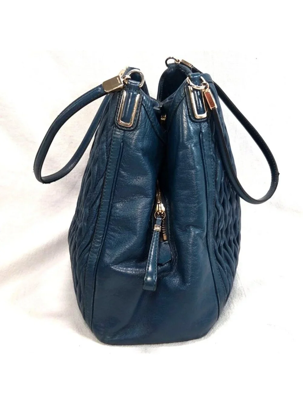 Coach 2013 Teal Madison Phoebe Gathered Twist Leather Shoulder Bag  No. 26257